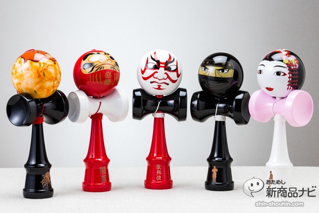 Kendama The Japan たこ焼き 開運 歌舞伎 忍者 舞妓 ユーモラスなデザインのけん玉 おためし新商品ナビ